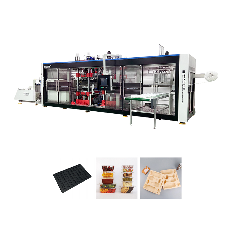HYX-7161 Tam Otomatik Pozitif ve Negatif Basınç 3 İstasyon Termoform Makinesi