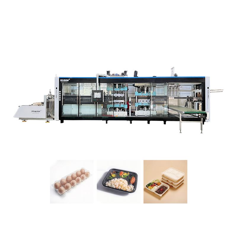 HYX-7185 Tam Otomatik Pozitif ve Negatif Basınç 3 İstasyon Termoform Makinesi